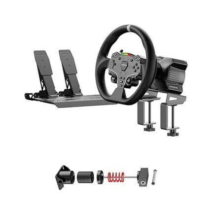 Nexuvira R3 Racing Simulator 5PCS Wheel & Pedals bundle for PC: R3 Direct Drive Base